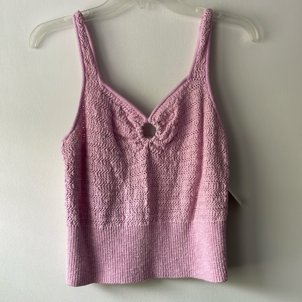 Abercrombie & Fitch Cinched Cutout Crochet Tank B13